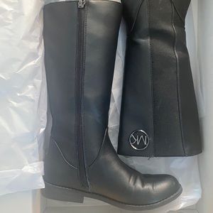 Girls Michael Kors black riding boots